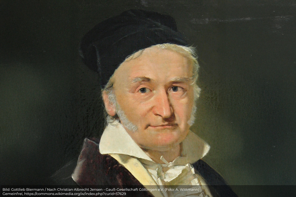 Bild: Gottlieb Biermann / Nach Christian Albrecht Jensen - Gauß-Gesellschaft Göttingen e.V. (Foto: A. Wittmann)., Gemeinfrei, https://commons.wikimedia.org/w/index.php?curid=57629