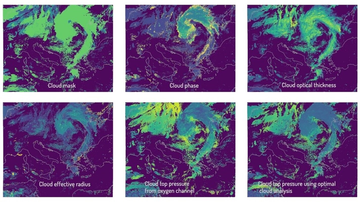 METimage misst Wolken in einer bisher nicht möglichen Genauigkeit. Bild: EUMETSAT 2024